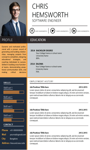 creative colorful attractive best resume template