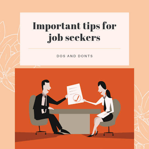 Important tips for job seekers