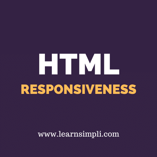 HTML RESPONSIVENESS