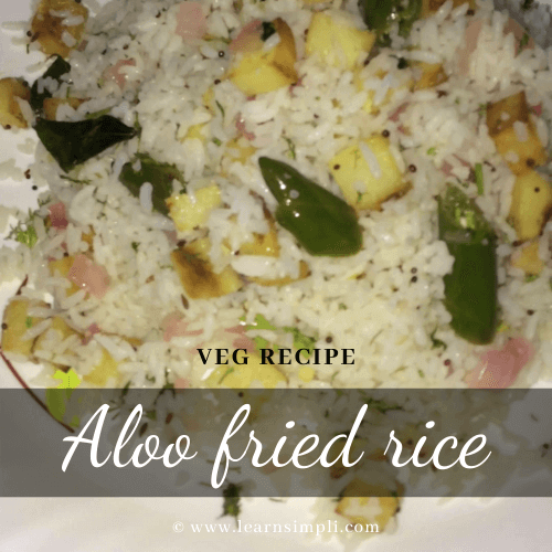 Aloo fried rice | how to make aloo fried rice | potato fried rice a quick and easy fried rice recipe for lunch and dinner.