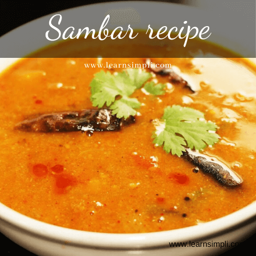 Sambar recipe | How to make sambar