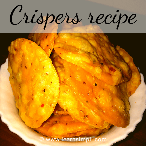 Crispers snack recipe | how to make crispers | crispy snacks recipe