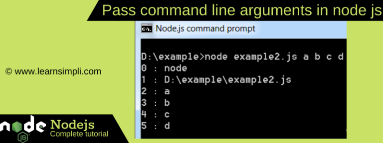 nodejs command line arguments nodejs command line arguments
