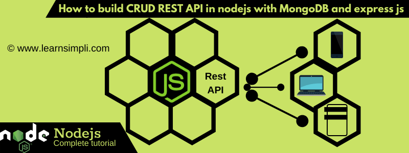 How to build CRUD REST API in nodejs with MongoDB and express js