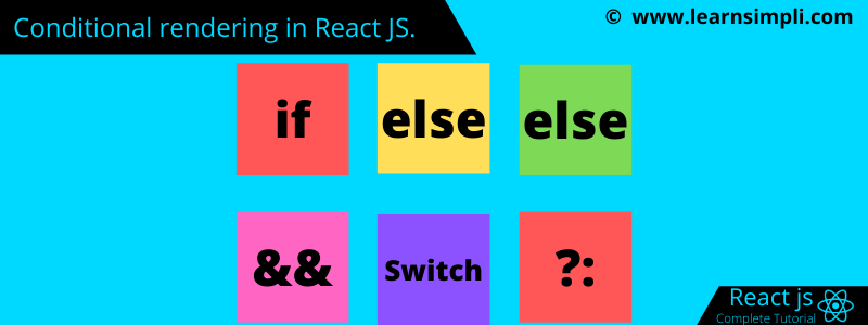 Conditional rendering in React JS.