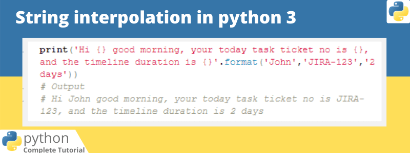 python string interpolation assignment