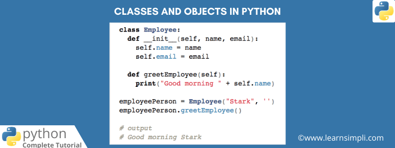 Classes and Objects in python