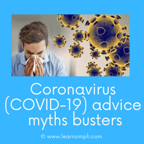 Coronavirus (COVID-19) advice myths busters