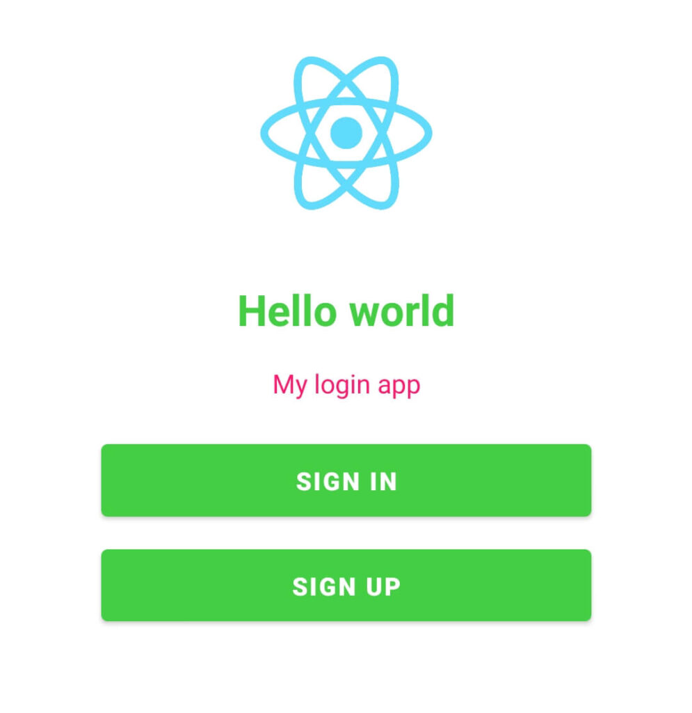 How to create login screen template in react native